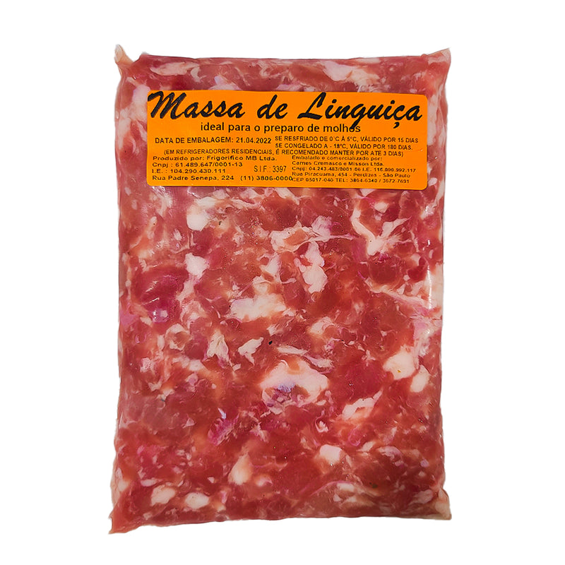 MASSA DE LINGUIÇA - 520g - Carnes Perdizes
