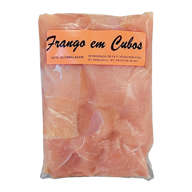 PEITO DE FRANGO EM CUBOS - 500g - Carnes Perdizes