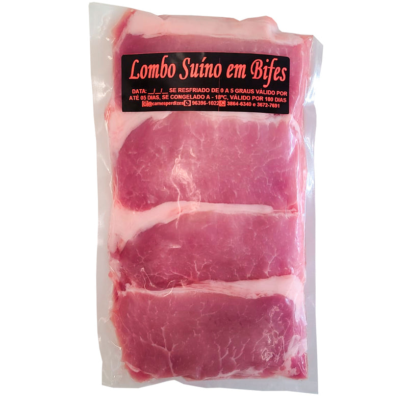 LOMBO SUÍNO EM BIFES - 600g - Carnes Perdizes