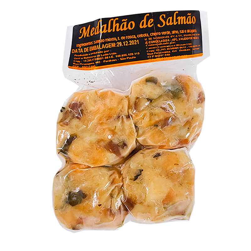 MEDALHÃO DE SALMÃO - 350g - Carnes Perdizes