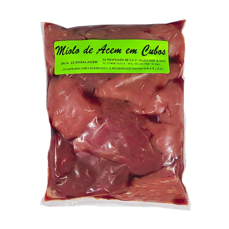 MIOLO DE ÁCEM EM CUBOS - 520g - Carnes Perdizes